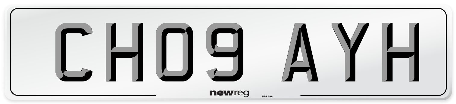 CH09 AYH Number Plate from New Reg